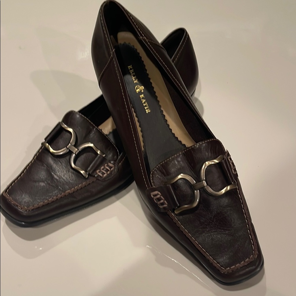 Elegant Brown Leather Loafers by